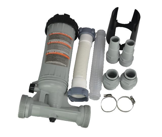 Summer fun chlorine dispenser pipe plastic/PVC gray TWM