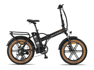 Altec Vectra Fatbike Vouwfiets 20 Inch Unisex 8SP Disc Brake Matte black
