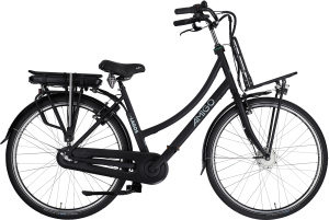 AMIGO E-Lagos T2 28 Inch Dames 3V V-Brakes Matzwart