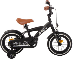 AMIGO Explorer 12 Inch Boys Coaster Brake Black/White