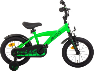 AMIGO Explorer 14 Inch Boys Coaster Brake Green/Black