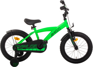 AMIGO Explorer 16 Inch Boys Coaster Brake Green/Black