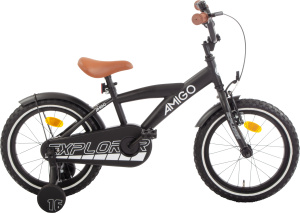 AMIGO Explorer 16 Inch Boys Coaster Brake Black/White