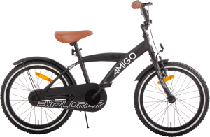 AMIGO Explorer 18 Inch Boys Coaster Brake Black/White