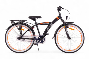 AMIGO Roady 24 Inch Boys Coaster Brake Black/Orange