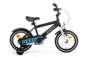 AMIGO Speeder 14 Inch Boys Coaster Brake Black/Blue
