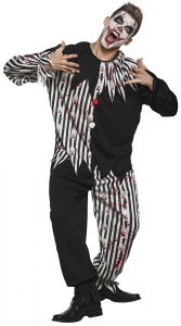 Boland Bloody clown kostuum unisex zwart/wit