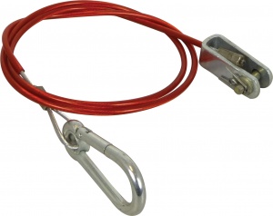 Carpoint breekkabel met gaffel en musketonhaak 120 cm rood
