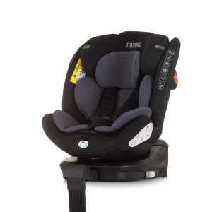Chipolino Tourino Autositz i-Size 40-150 cm Isofix 360° Obsidian Schwarz Grau