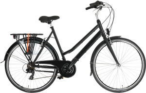 Cumberland City Basic 28 Zoll Damen 21G Felgenbremse Mattschwarz