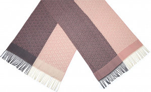 CWI sjaal Patroon dames 180 x 68 cm polyester roze/paars