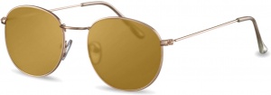 CWI zonnebril unisex rond goud/bruin (CWI2140)