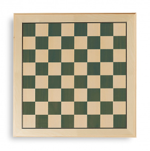 Dal Negro schaakbord 47 x 46,5 x 2,2 cm hout groen/wit