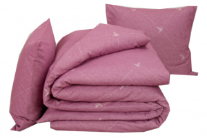 De Witte Lietaer dekbedovertrek Piper 260 x 240 cm katoen roze