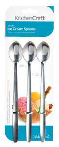 KitchenCraft dessertlöffel 18 cm Edelstahl silber 3 Stück