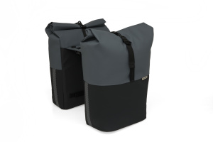 New Looxs Nyborg MIK Double Bicycle Bag 34 Liter Dunkelgrau/Schwarz