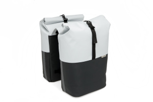 New Looxs Nyborg Double Bicycle Bag 34 Liter Hellgrau/Schwarz