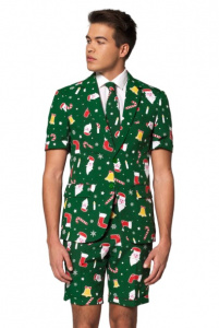 OppoSuits summer costume Santabossmen's polyester green