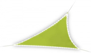Perel schaduwdoek solar rand-leds 3,6 meter polyester lime