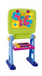Playgo schrijf-/magneetbord 49 x 36 x 92 cm groen/blauw
