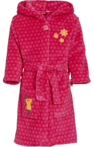 Playshoes badjas Muis meisjes fleece rood/roze