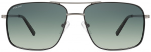 Polar zonnebril Aviator 672 gepolariseerd Cat. 3 RVS zilver/zwart