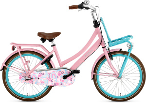 Popal Daily Dutch Basic+ 22 Inch Girls 3SP Coaster Brake Pink/Turquoise