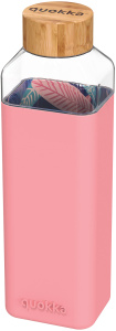 Quokka drinkfles Storm Night Forest glas 700 ml roze