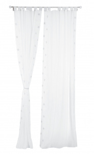 Roba gordijnset Little Stars 250 cm polyester wit 2 -delig