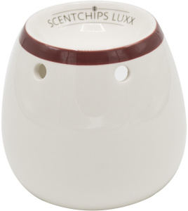 Scentchips wax-/geurbrander Vase 11 x 11 cm keramiek wit
