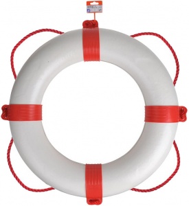 Seilflechter reddingsboei Ø60 cm wit/rood