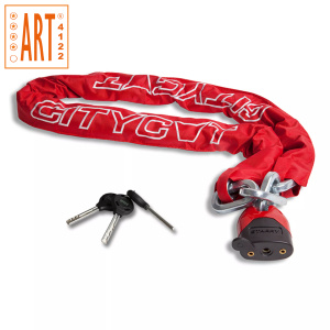 Starry Kettingslot Citycat met nylon hoes 1500 x 12,5 mm rood