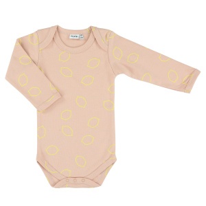 Trixie romper lang Lemon Squash meisjes katoen roze/geel