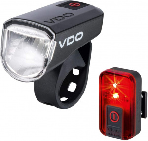 VDO verlichtingsset Eco light M30 FL Red RL 30 LED USB zwart