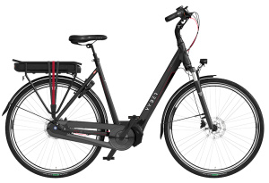 Vyber Ride E1 522Wh 28 Inch Dames 7V Hydraulische schijfrem Zwartglans/Rood