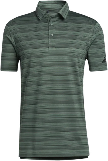 golfpolo HTR Snap heren polyester groen/zwart maat S