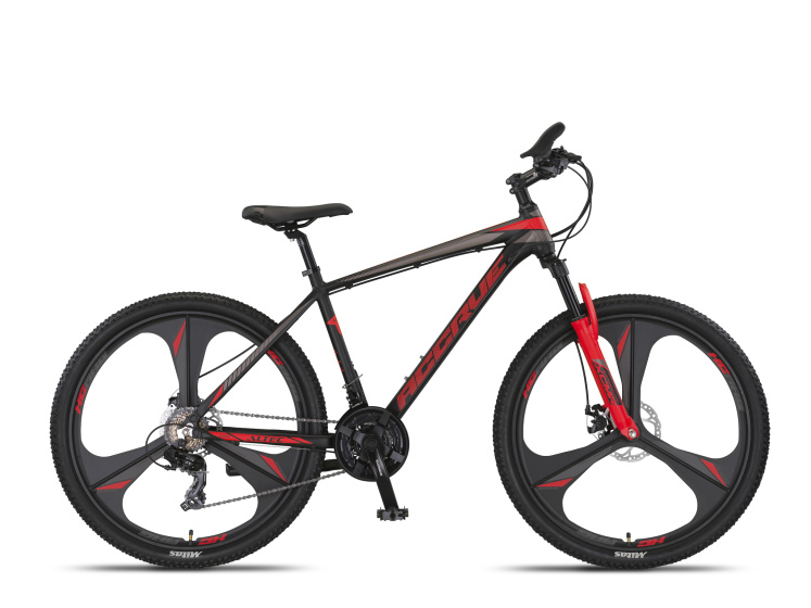 Altec Accrue MTB 27.5 Inch 45 cm Unisex 21V Mechanische schijfrem Zwart/Rood afbeelding
