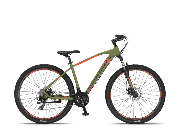 Altec Camaro MTB 27.5 Inch 45 cm Unisex 21V Mechanische schijfrem Legergroen/Rood afbeelding