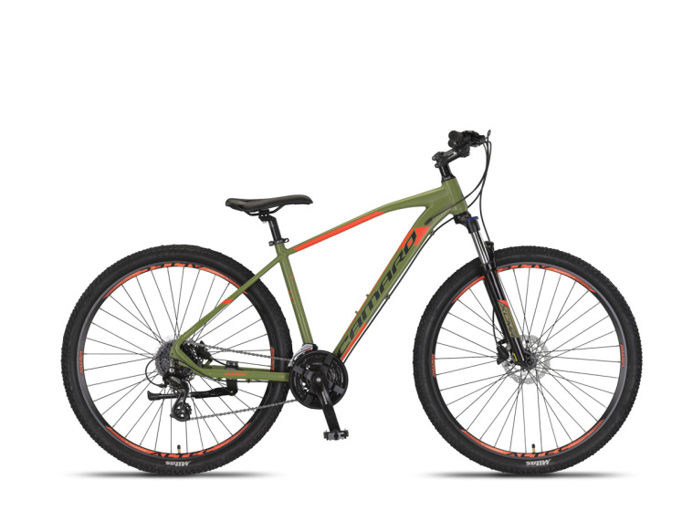 Altec Camaro MTB 27.5 Inch 45 cm Unisex 24V Hydraulische schijfrem Legergroen/Rood afbeelding