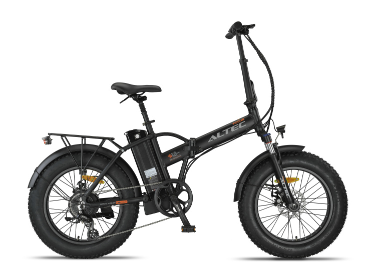 Altec Focus Fatbike Vouwfiets 20 Inch 42 cm Unisex 8V Schijfrem Matzwart afbeelding