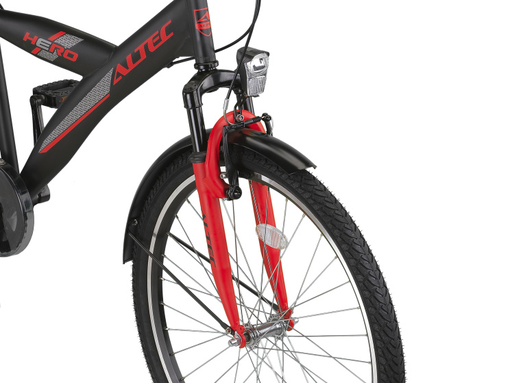 Altec Hero 26 Inch Jongens V-Brakes Zwart/Rood