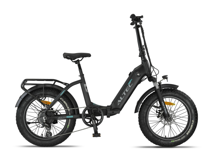 Altec Primera Fatbike Vouwfiets 20 Zoll Unisex 8G Scheibenbremse Mattschwarz