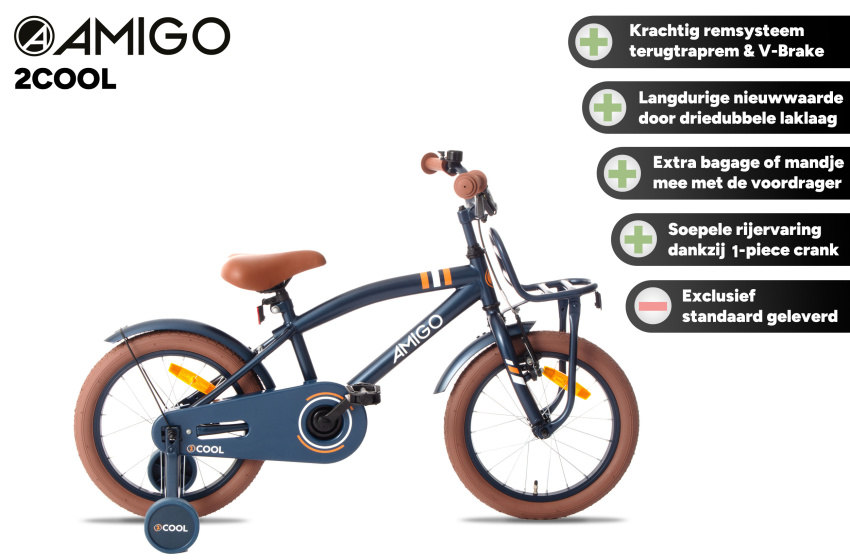 AMIGO 2Cool 12 Inch Boys Coaster Brake Blue