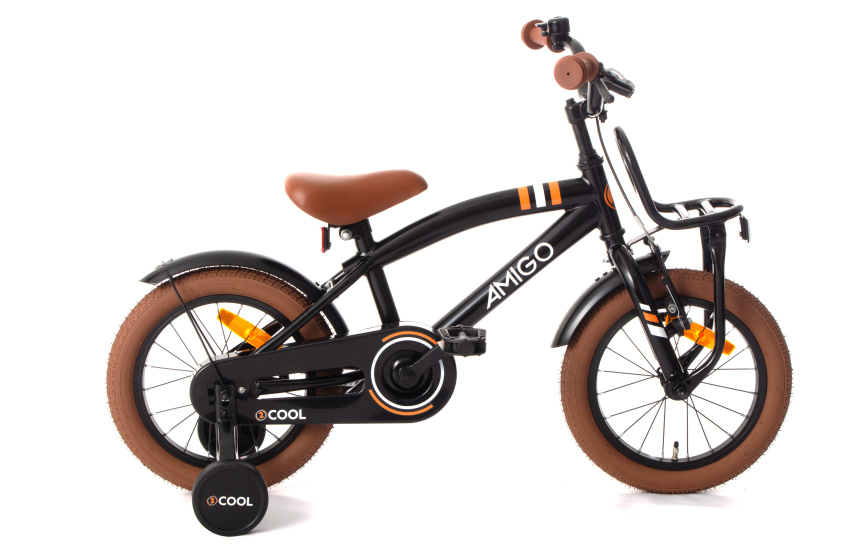 AMIGO 2Cool 14 Inch Jongens Terugtraprem Zwart