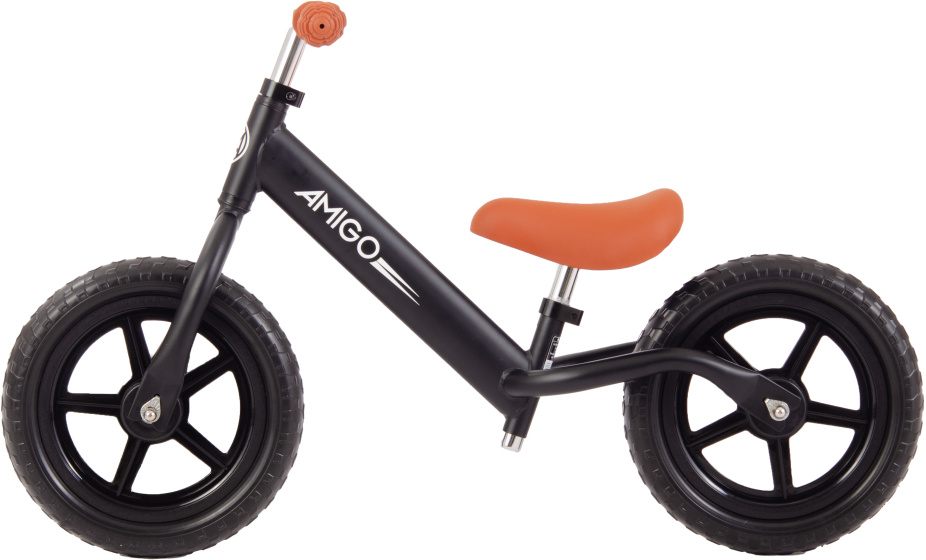 AMIGO Hopper Loopfiets 12 Inch Junior Matte black