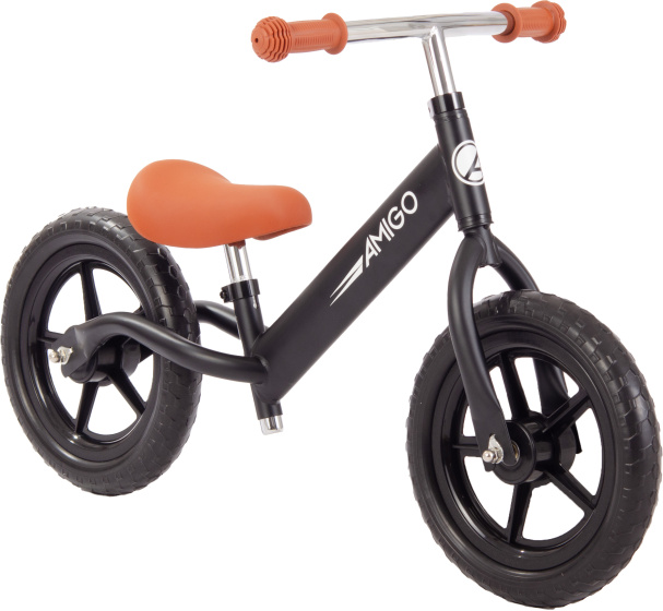 AMIGO Hopper Loopfiets 12 Inch Junior Matte black