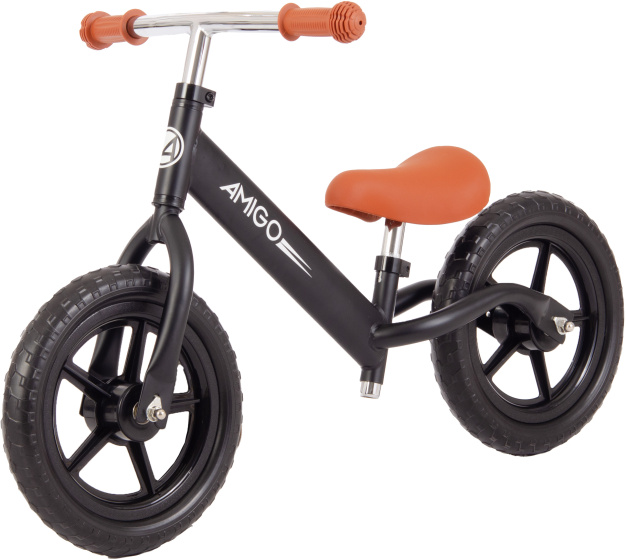 AMIGO Hopper Loopfiets 12 Inch Junior Matte black