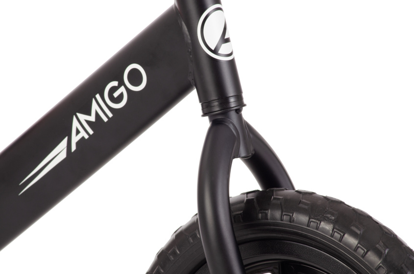 AMIGO Hopper Loopfiets 12 Inch Junior Matte black