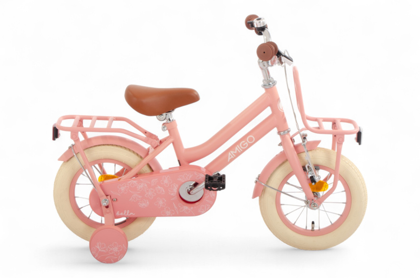 AMIGO Bella 12 Inch Girls Coaster Brake Salmon