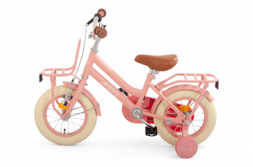 AMIGO Bella 12 Inch Girls Coaster Brake Salmon